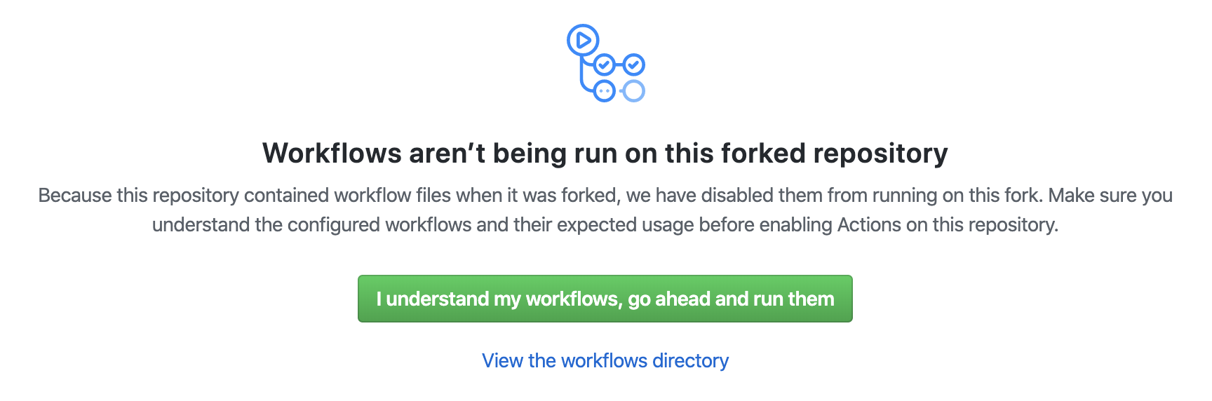 Enable GitHub Actions on a forked repo